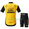 Kind Fietskleding (Fietsshirt + Fietsbroek Kort) 2018 LottoNL-Jumbo N001